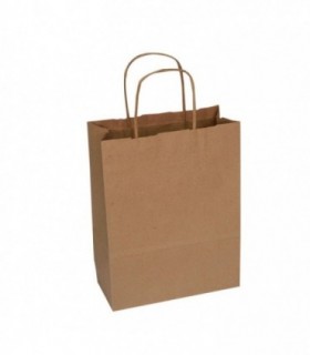 BOLSA PAPEL 18+08X24 KRAFT LISO