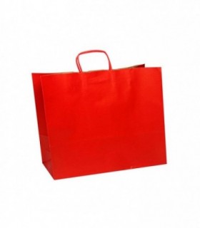 BOLSA PAPEL 54+13X45 KRAFT ROJO