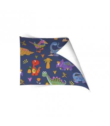 B.PAPEL 70 CM E1C70.8KG DINOS F/AZUL